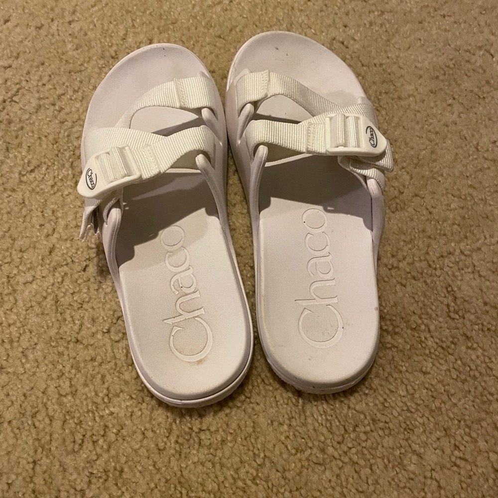 White Chaco sandals